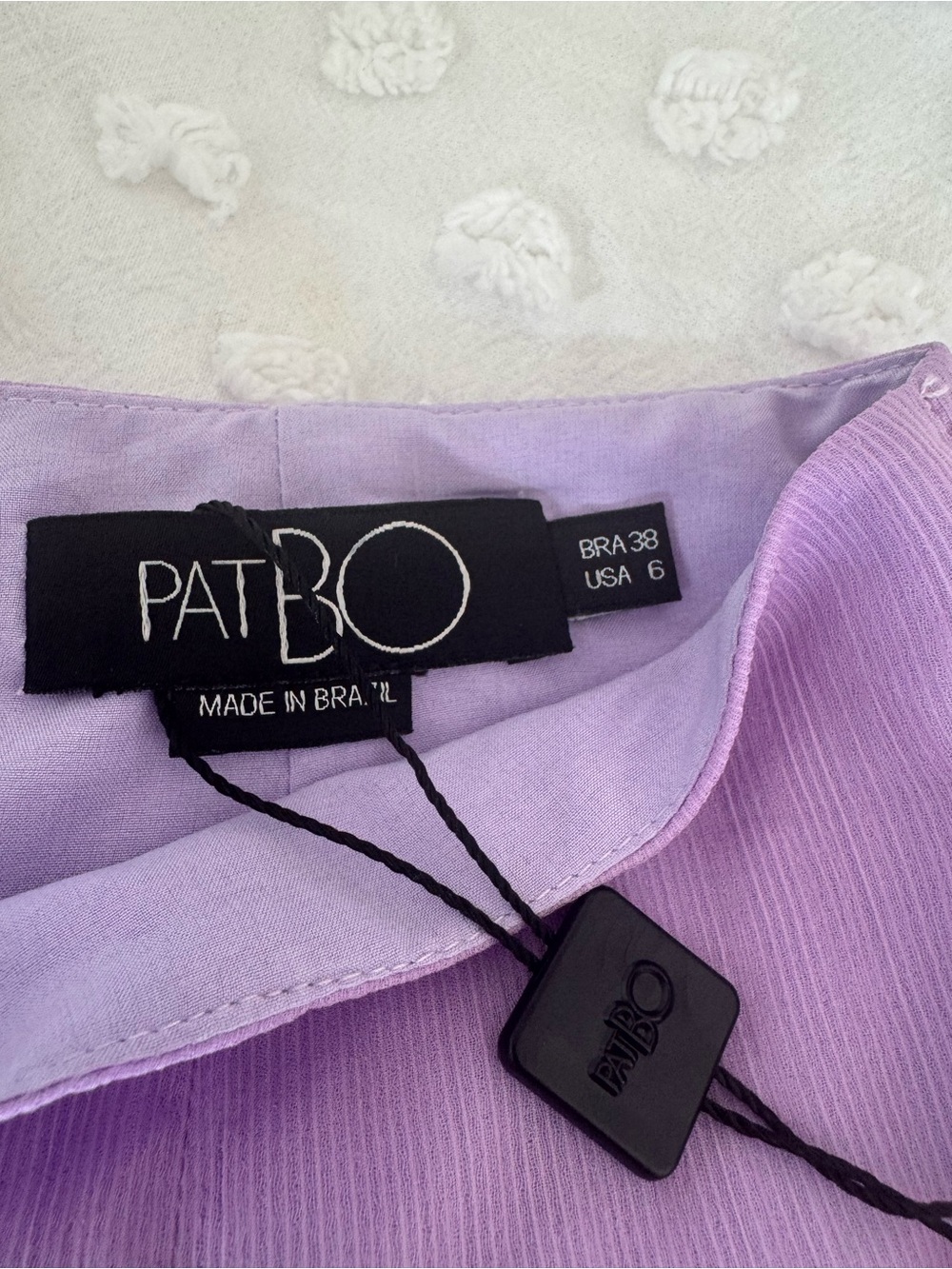 PatBO Lavender Ruffle Mini Shorts - Picture 5 of 7